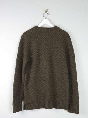 Men’s Khaki Green Jumper M - The Harlequin