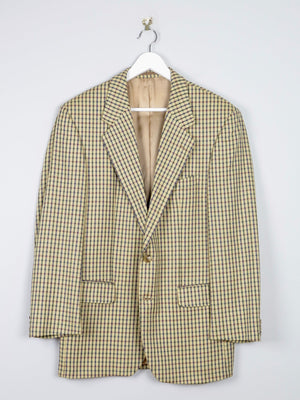 Men’s Louis Copeland Mustard  Check Fine Wool Jacket 42” - The Harlequin