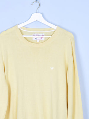 Men's Mustang Yellow Cotton Jumper XL - The Harlequin