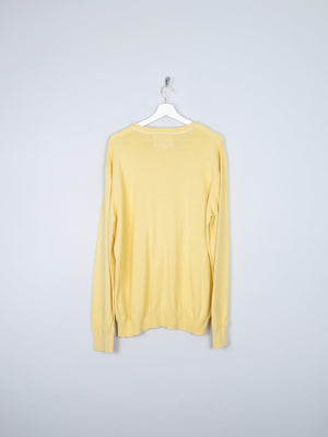 Men's Mustang Yellow Cotton Jumper XL - The Harlequin