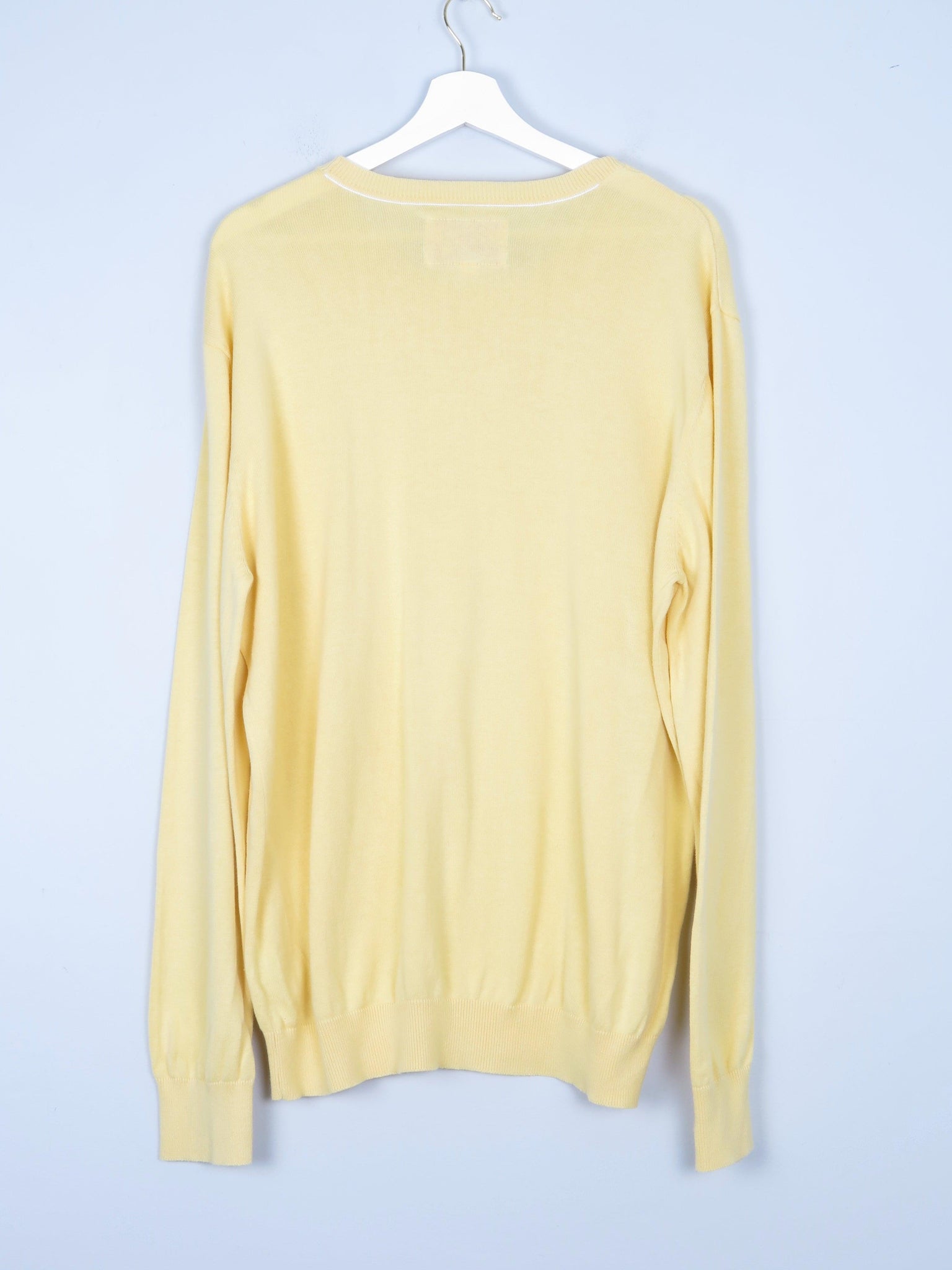 Men's Mustang Yellow Cotton Jumper XL - The Harlequin