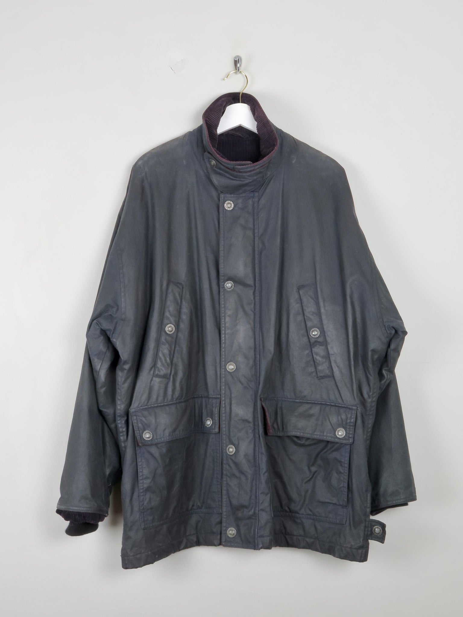 Men's Navy Vintage  Wax Jacket XL - The Harlequin