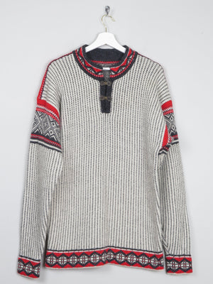 Men's Nordic Jumper With Metal Clasps L/XL - The Harlequin