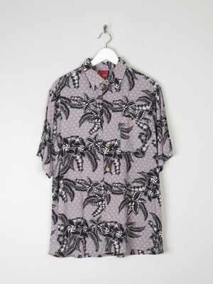 Men's Printed Hawaiian Vintage Style Shirt M - The Harlequin