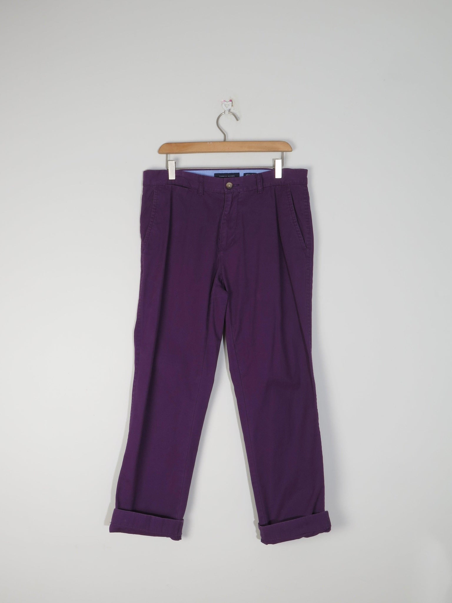 Men's Purple Tommy Hilfiger Summer Trousers 32/30 - The Harlequin