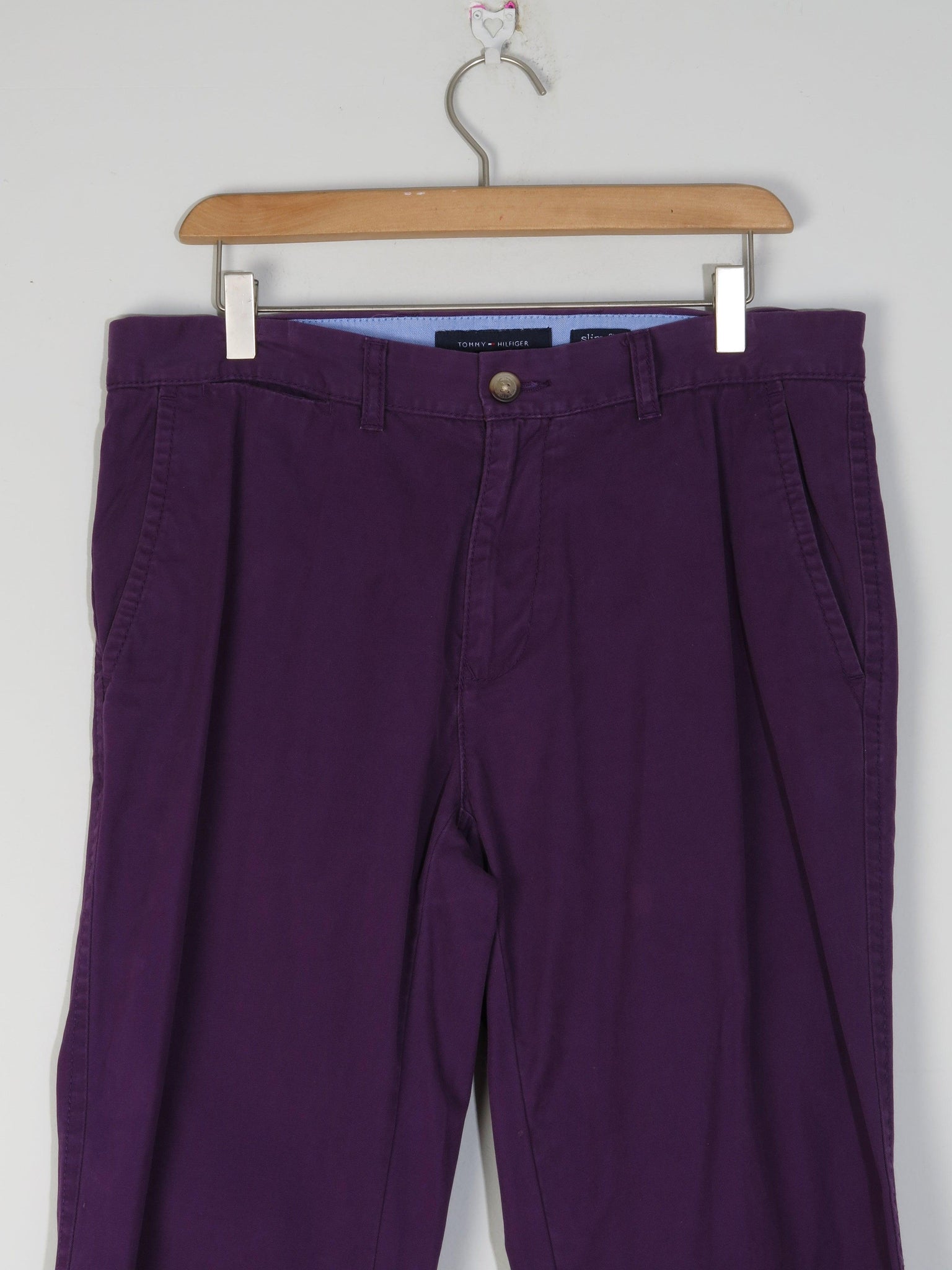 Men's Purple Tommy Hilfiger Summer Trousers 32/30 - The Harlequin