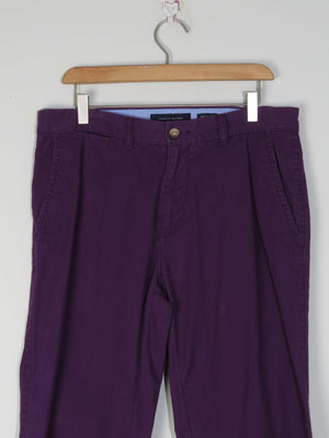 Men's Purple Tommy Hilfiger Summer Trousers 32/30 - The Harlequin