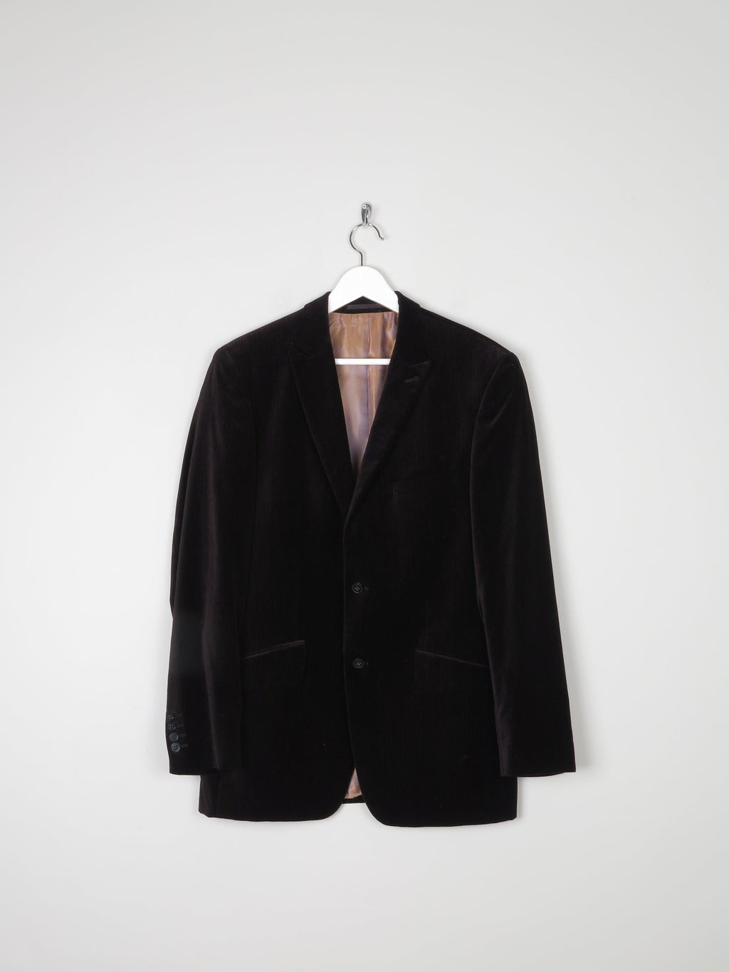 Men's Remus  Brown Pinstripe Velvet Jacket 38/40R - The Harlequin