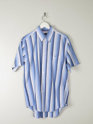 Men’s Striped Cotton Vintage Lacoste Short Sleeve Shirt 42/ L - The Harlequin