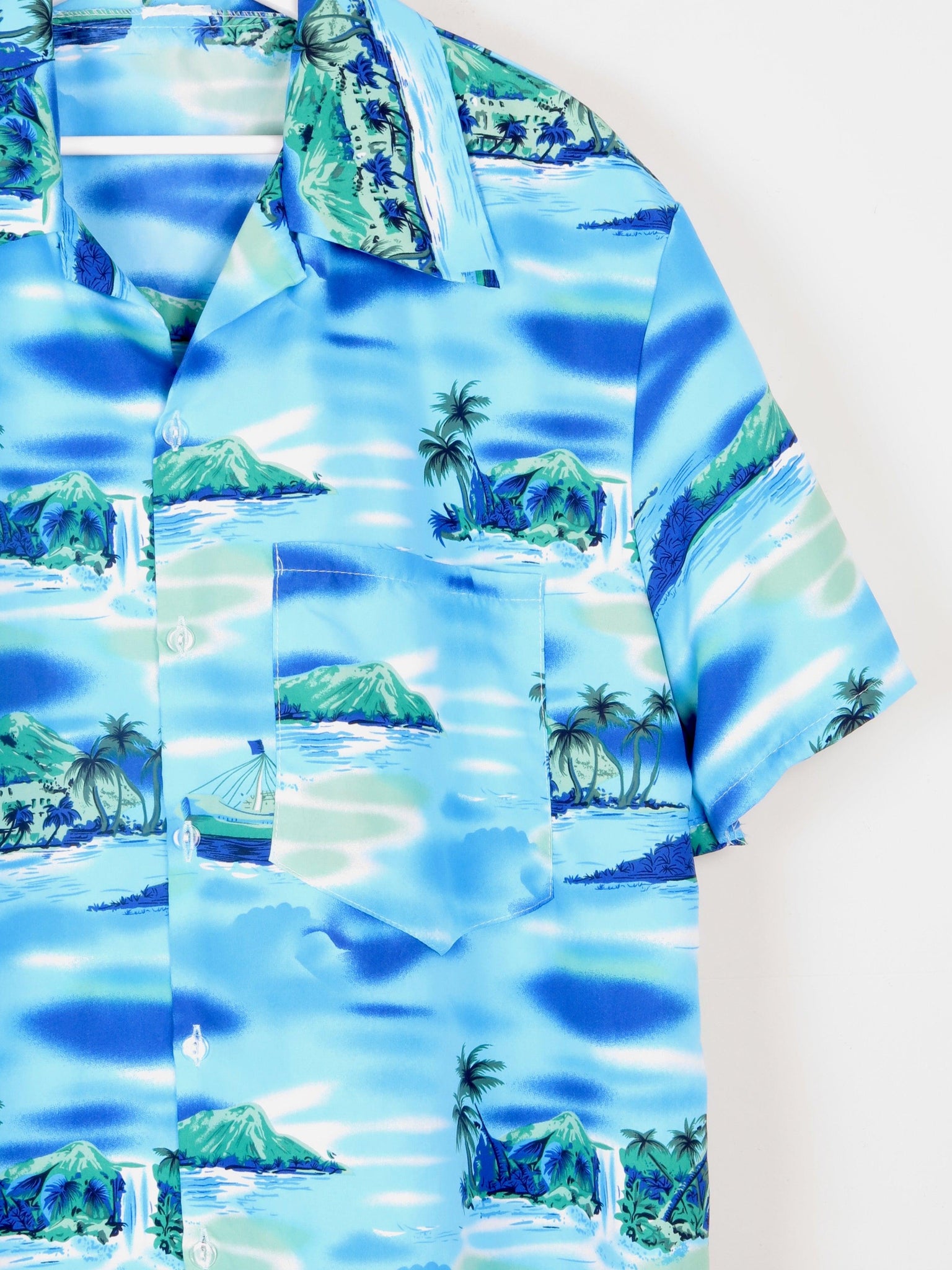 Men's Turquoise Hawaiian Shirt XL - The Harlequin