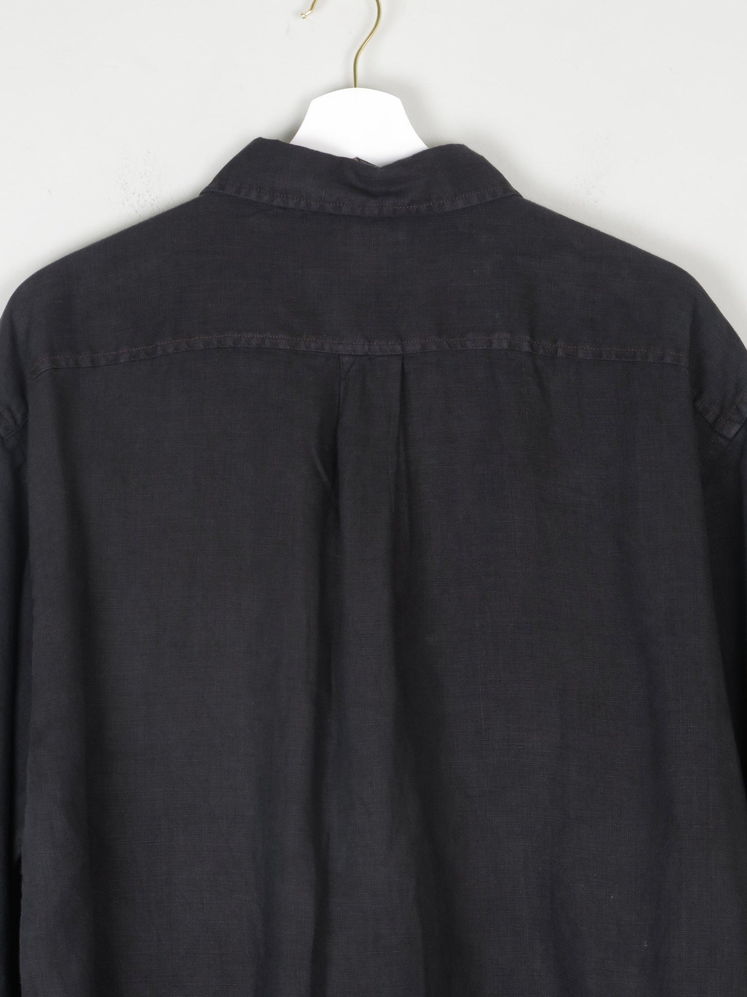 Men's Vintage Black Linen Gap Shirt Oversized M - The Harlequin