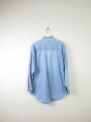 Men's Blue Denim Shirt M - The Harlequin