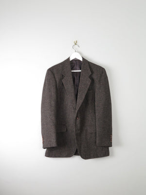 Men’s Brown tweed Harris Tweed Jacket 40" - The Harlequin