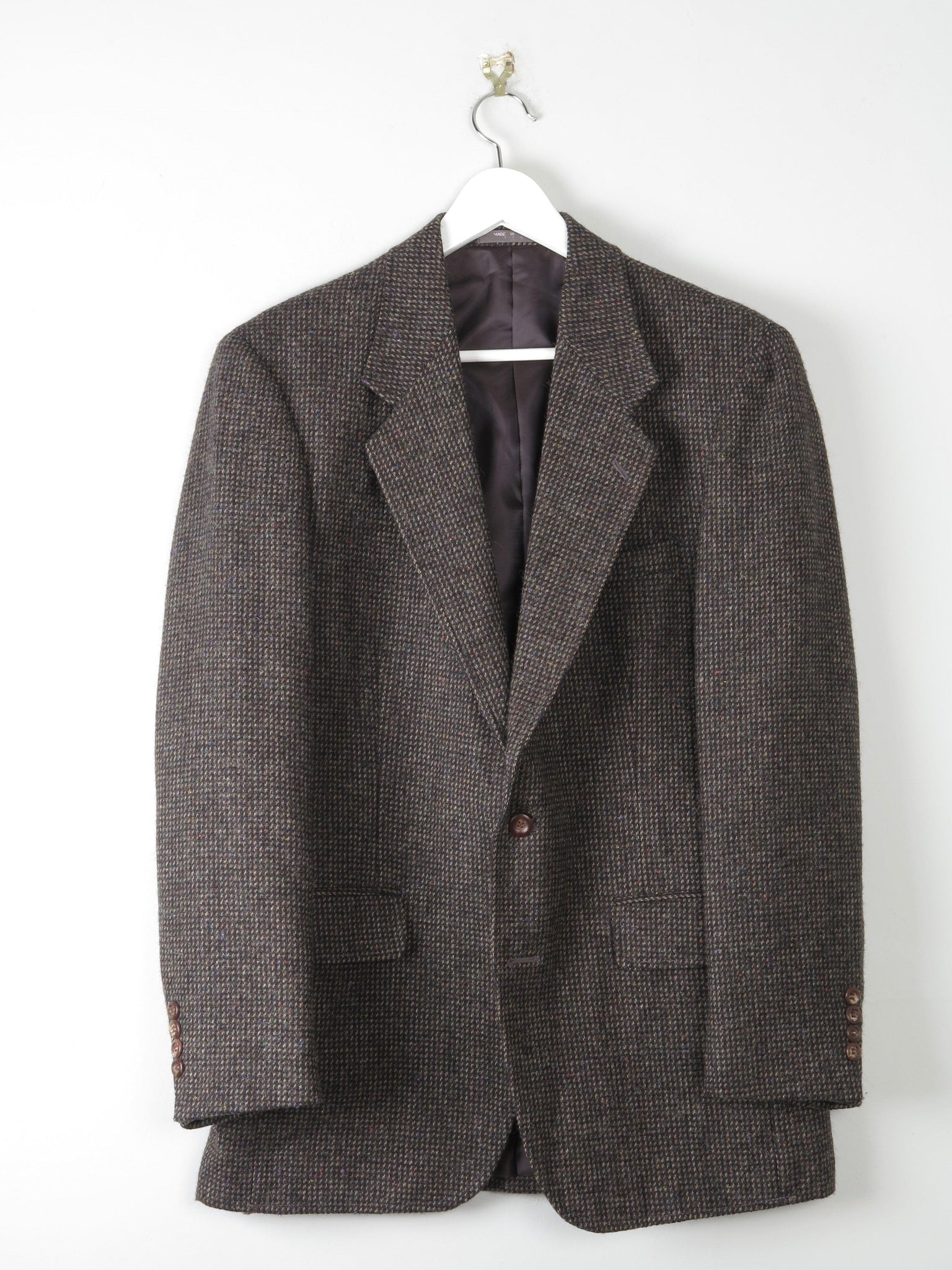 Men’s Brown tweed Harris Tweed Jacket 40" - The Harlequin