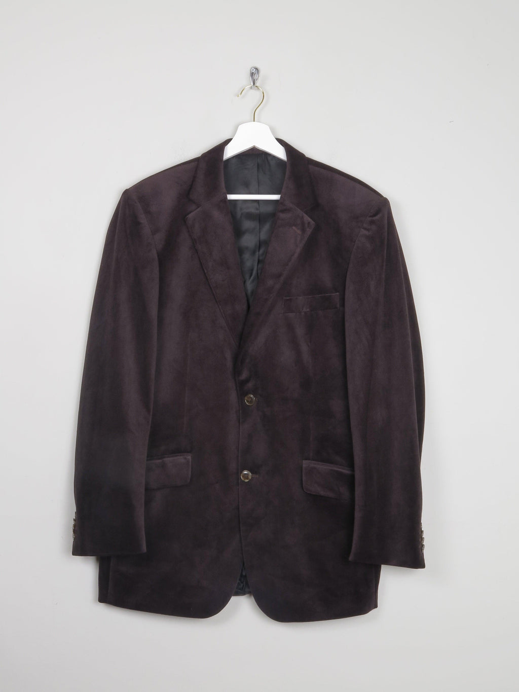 Men's Vintage Brown Velvet Jacket 42" - The Harlequin