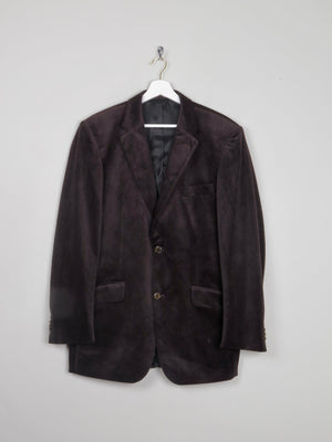 Men's Vintage Brown Velvet Jacket 42" - The Harlequin