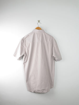 Men's Vintage Calvin Klein Khaki Short Sleeve Shirt L - The Harlequin