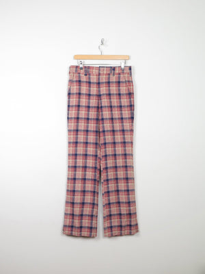Men's Vintage Check Dead-stock  Trousers 31"32L - The Harlequin