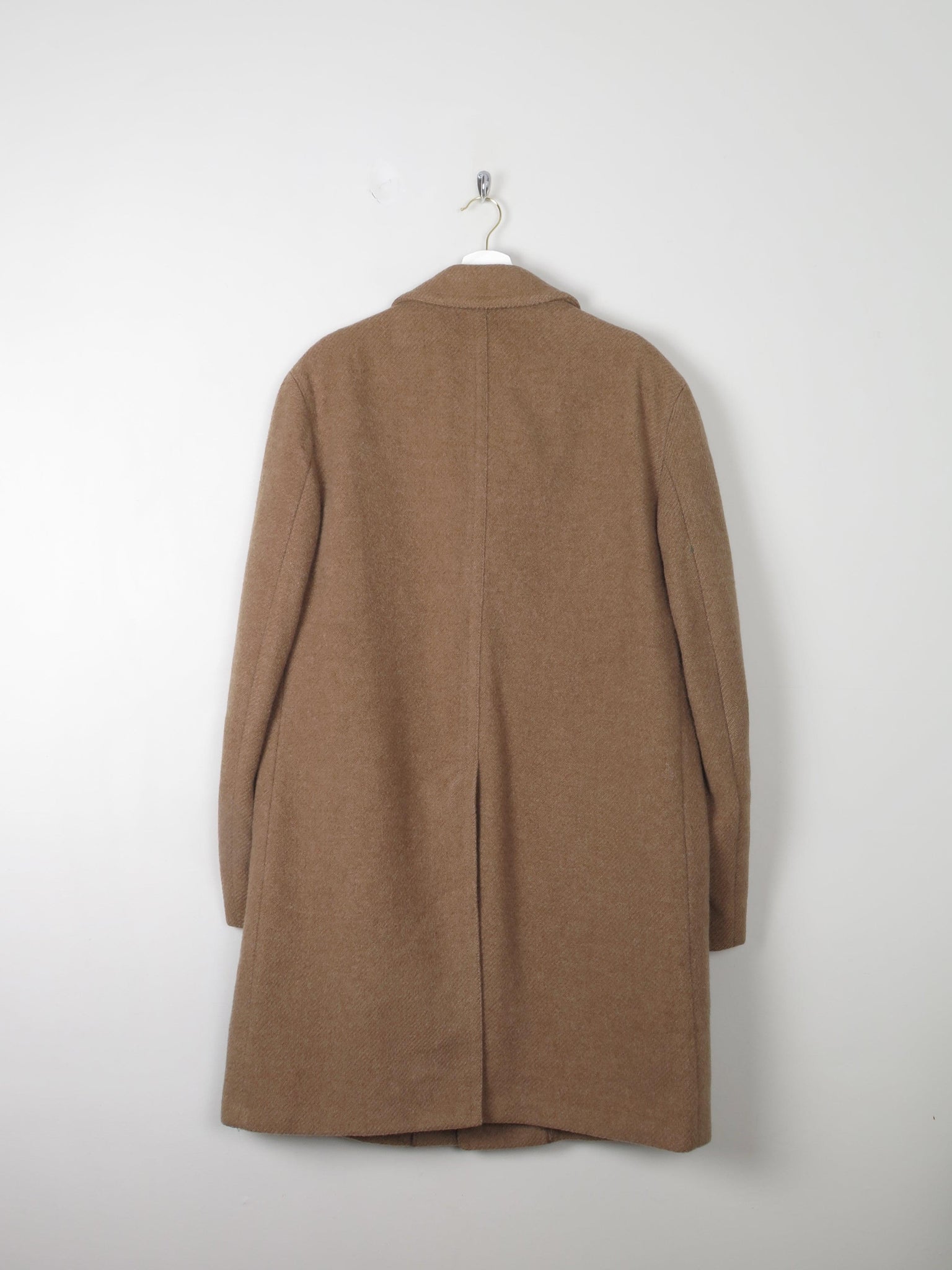Men's Vintage Coat Wool Dark Camel/Tan L 44" - The Harlequin