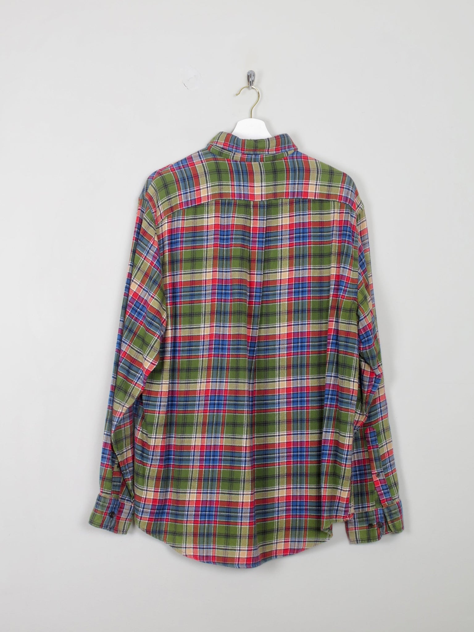 Men's Lands End Vintage Flannel Shirt L Relaxed Fit - The Harlequin