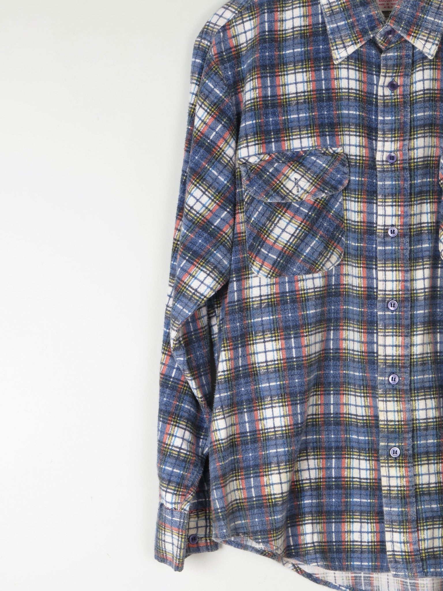 Men's Soft Vintage Flannel Shirt M - The Harlequin