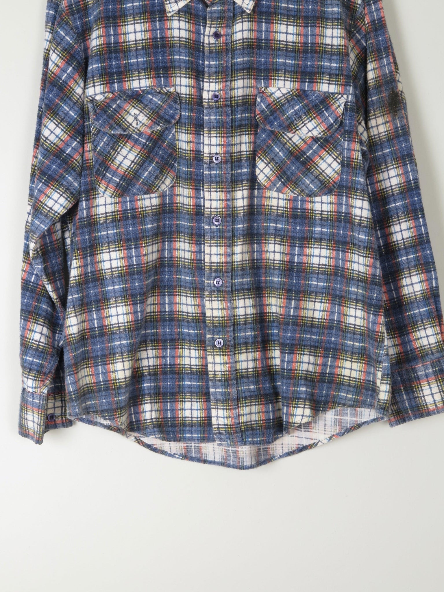 Men's Soft Vintage Flannel Shirt M - The Harlequin
