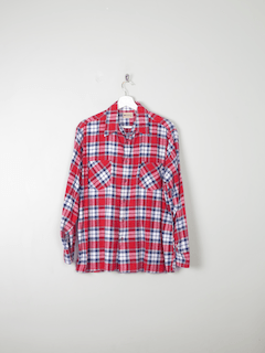 Men's Vintage Flannel Shirt Red S/M - The Harlequin