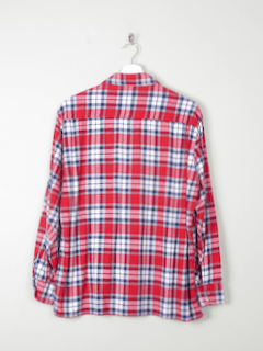 Men's Vintage Flannel Shirt Red S/M - The Harlequin