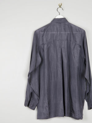 Men's Grey/Mauve Silk Shirt S *slightly damaged * - The Harlequin
