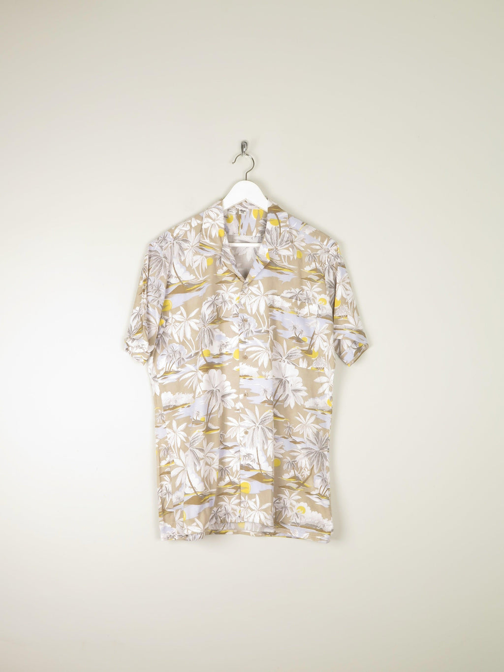 Men's Hawaiian Short Sleeve Shirt With Neutral Tones M - The Harlequin