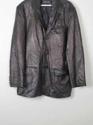 Men's Vintage Leather Jacket Black M - The Harlequin