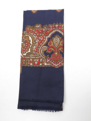 Men's Vintage Navy & Paisley Scarf - The Harlequin