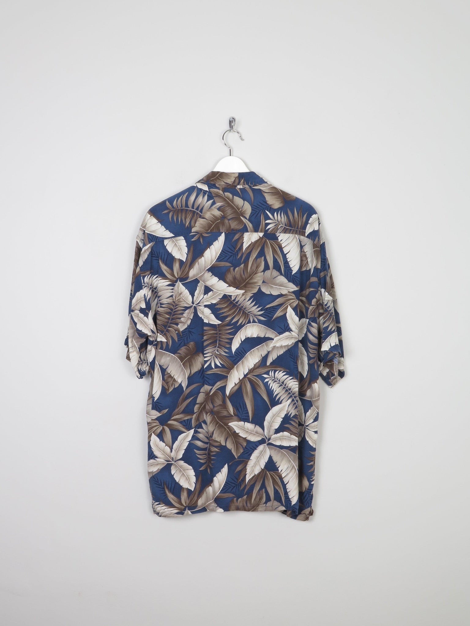 Men's Pierre Cardin Vintage Hawaiian Blue Shirt L - The Harlequin