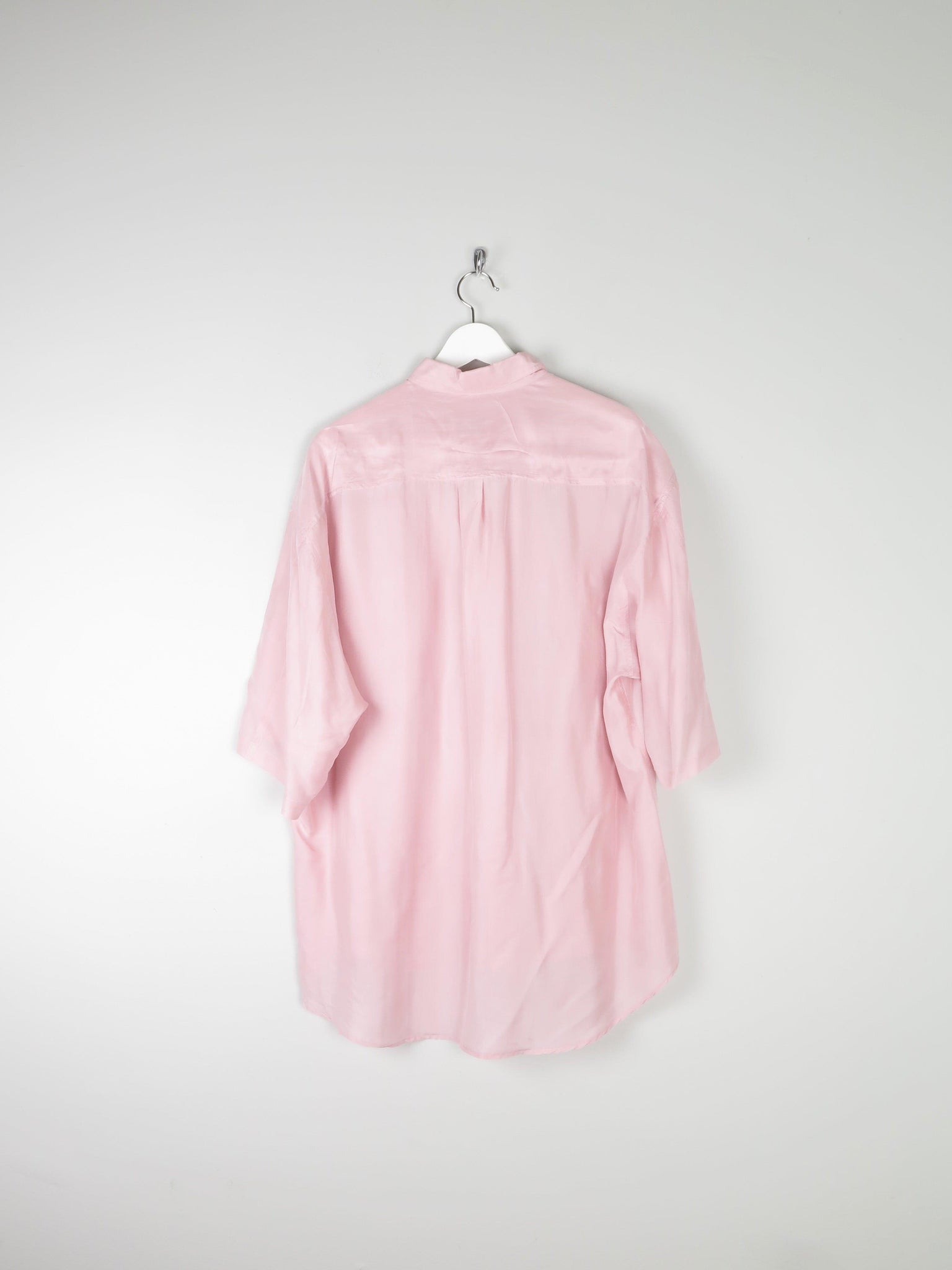 Men’s Baby Pink Silk Short Sleeve Shirt XL - The Harlequin
