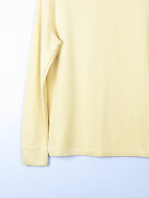 Men's Cotton Polo Ralph Lauren Yellow 1/4 Zip Top S - The Harlequin