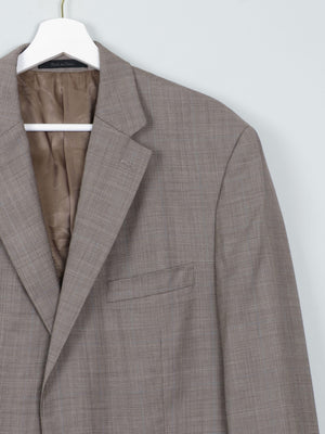 Men's Vintage Ralph Lauren Check Taupe Jacket L - The Harlequin