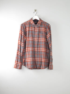 Men's Red & Grey Flannel Shirt M - The Harlequin