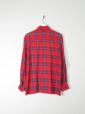 Men's Vintage Red Flannel Shirt S/M - The Harlequin