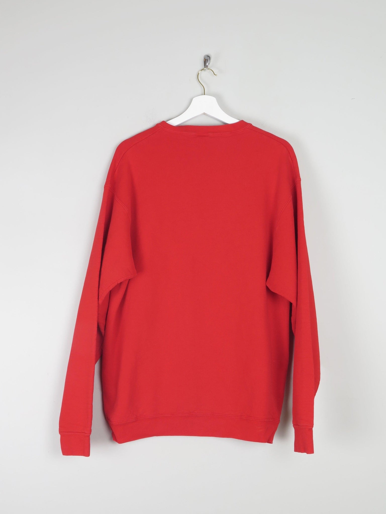 Men's Red Sweatshirt With Embroidered Logo L - The Harlequin