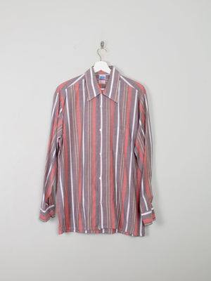 Men's Vintage Shirt 1970's Striped Royal Ascot L - The Harlequin
