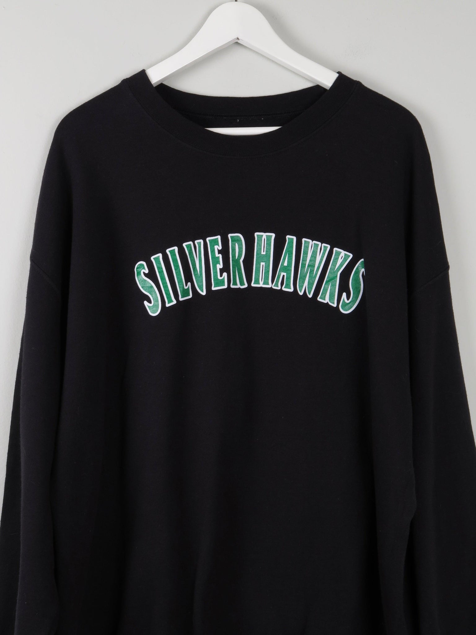 Men's Black Vintage Silverhawks  US Sweatshirt L - The Harlequin