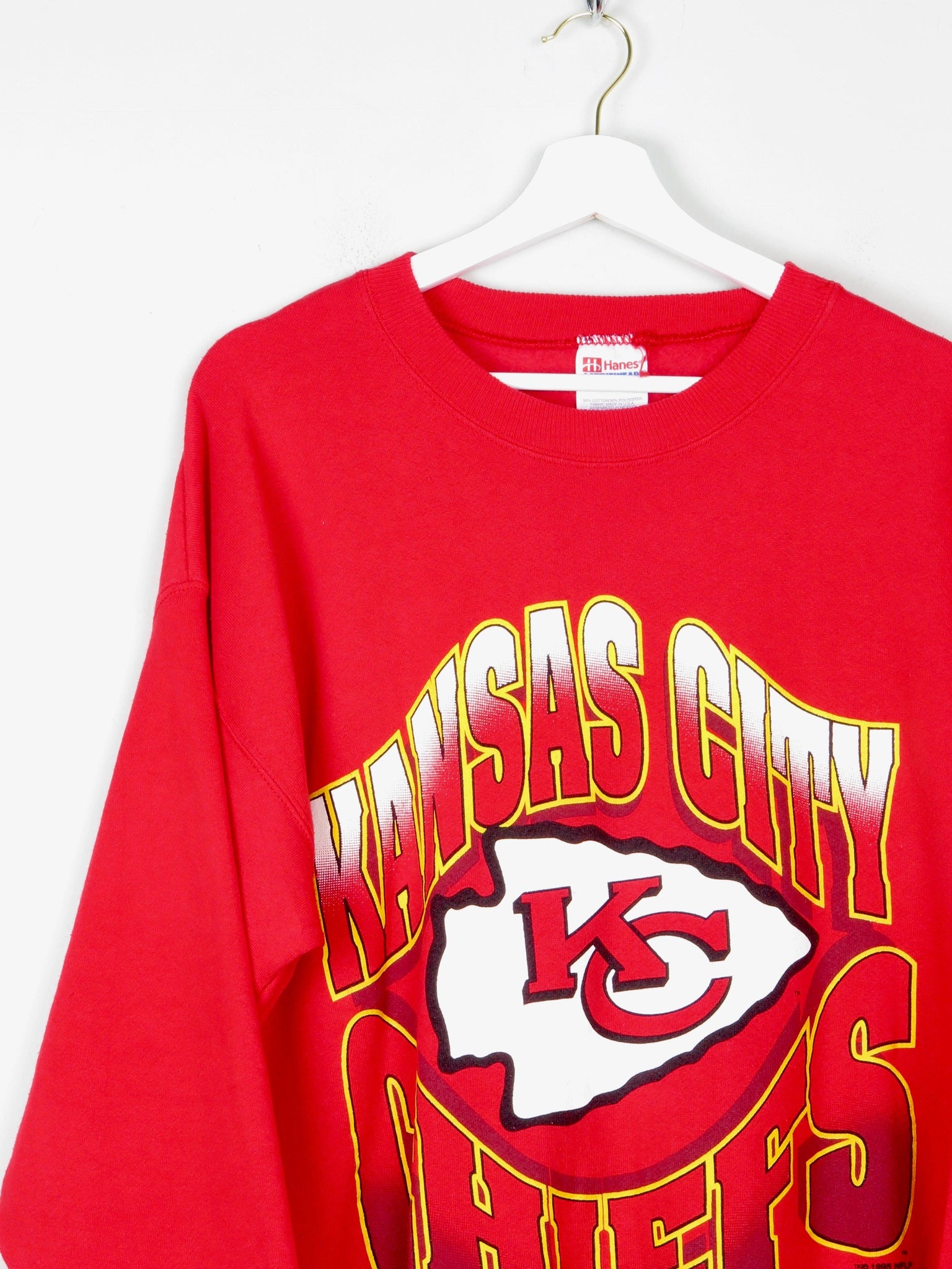 Men's Vintage  Sweatshirt Red Kansas City Chiefs XL - The Harlequin