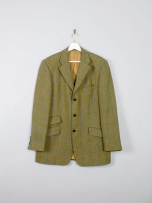 Men's Vintage Tweed Jacket Green L 44" - The Harlequin