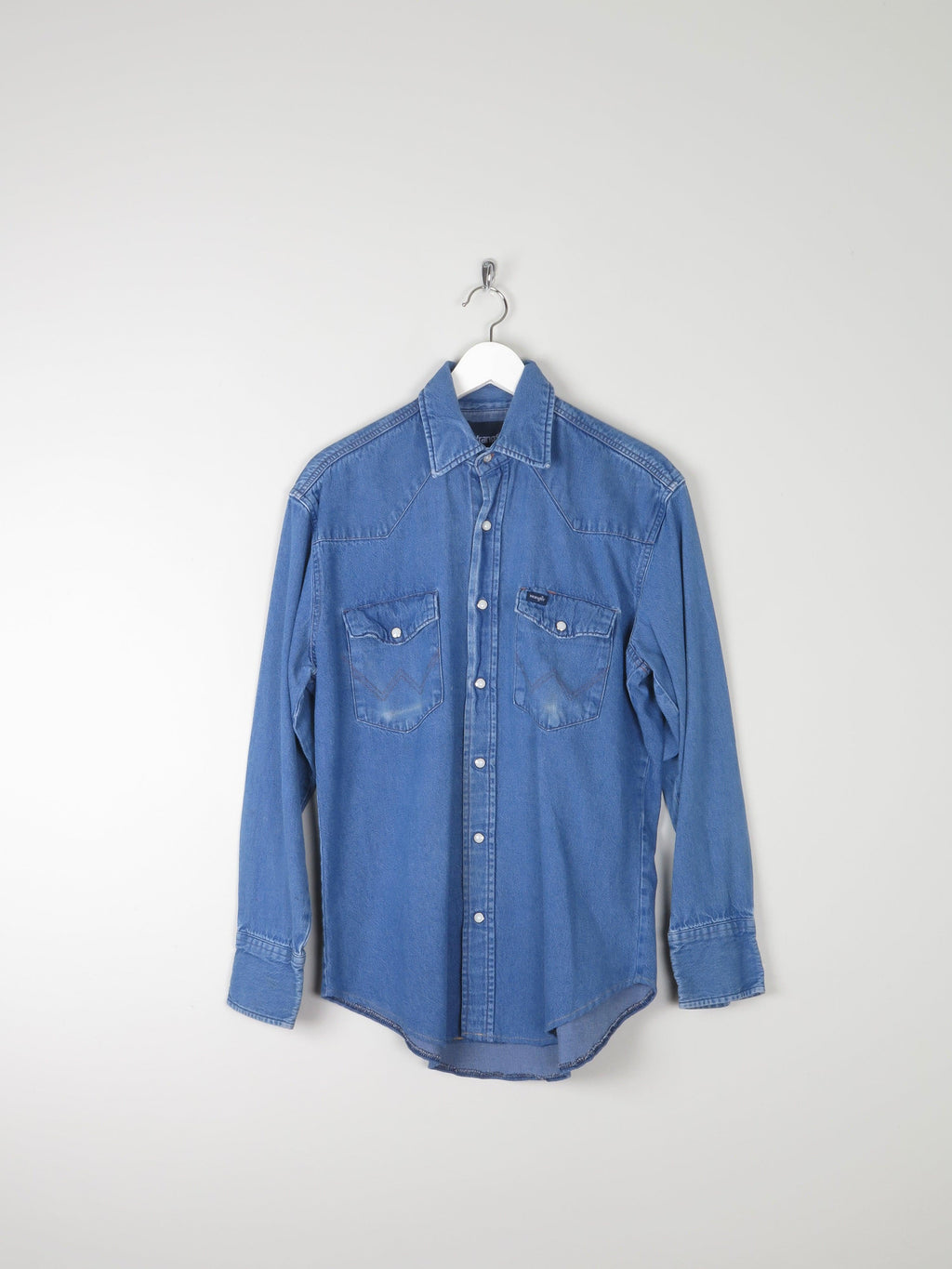 Men's Vintage Wrangler Denim Shirt M - The Harlequin