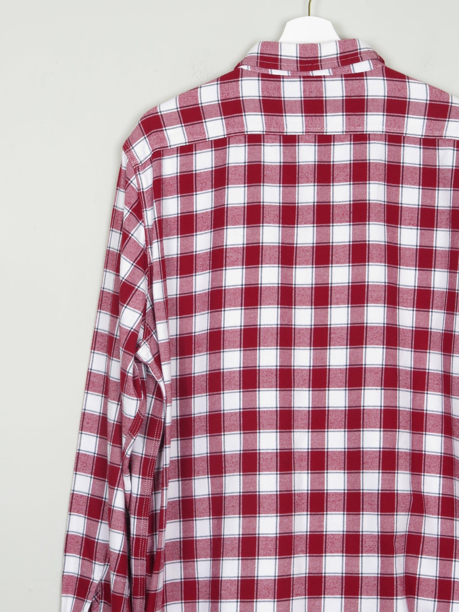 Men's Wine & White Check Levi's Flannel Shirt XL - The Harlequin