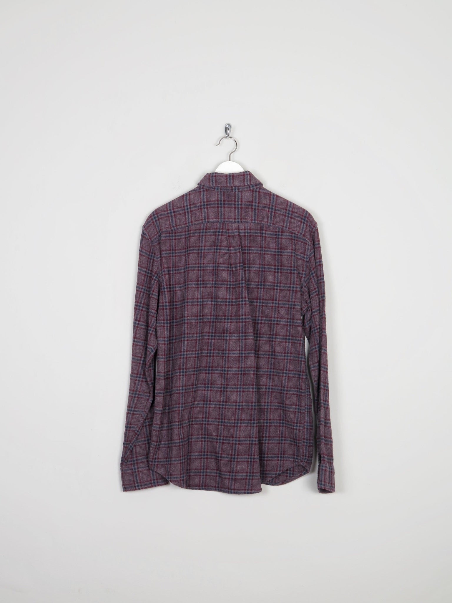 Men's Wine Classic Flannel Gap Shirt M - The Harlequin