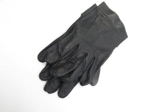 Mens Black Leather Vintage Gloves 8.5 - The Harlequin