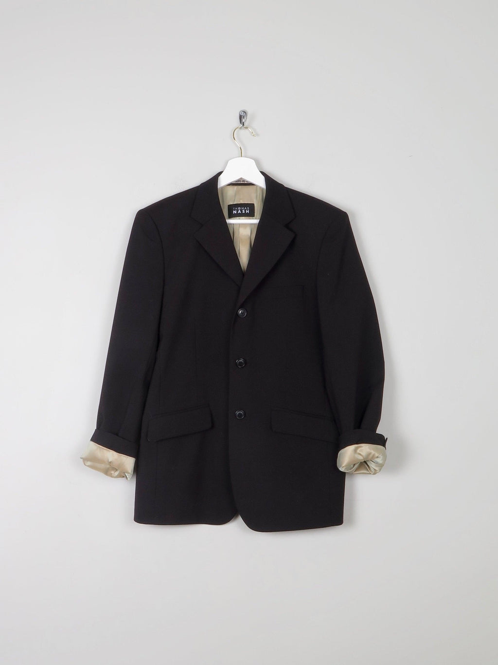 Mens Black Suit Jacket S 38" - The Harlequin