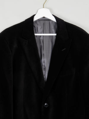 Mens Black Velvet  Pierre Cardin Jacket 46"L - The Harlequin