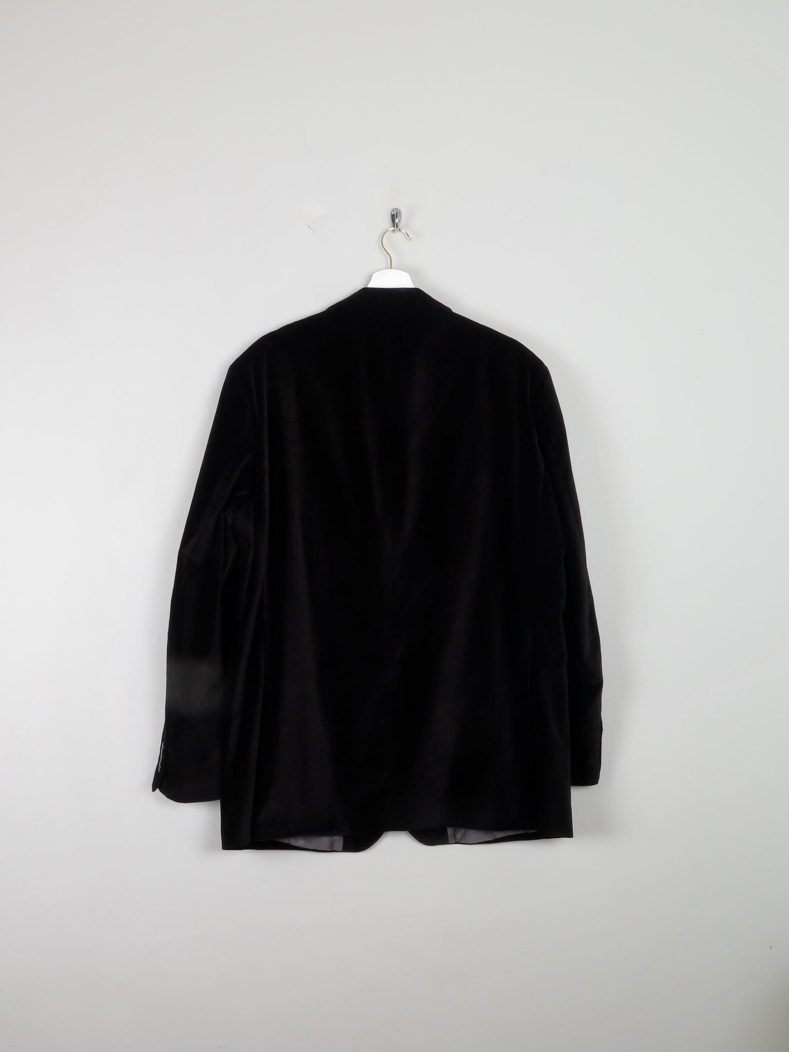 Mens Black Velvet  Pierre Cardin Jacket 46"L - The Harlequin